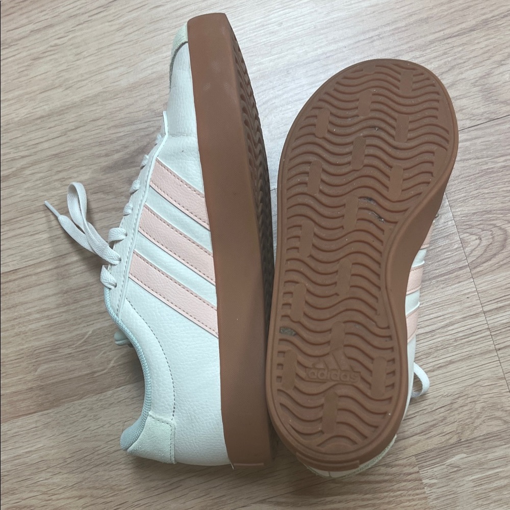 adidas Women's White and Tan Sneakers - Picture 5 of 5